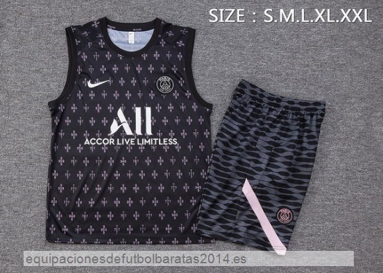 Nuevo Entrenamiento Sin Mangas Conjunto Completo Paris Saint Germain 23/24 Negro Rosa Blanco Baratas